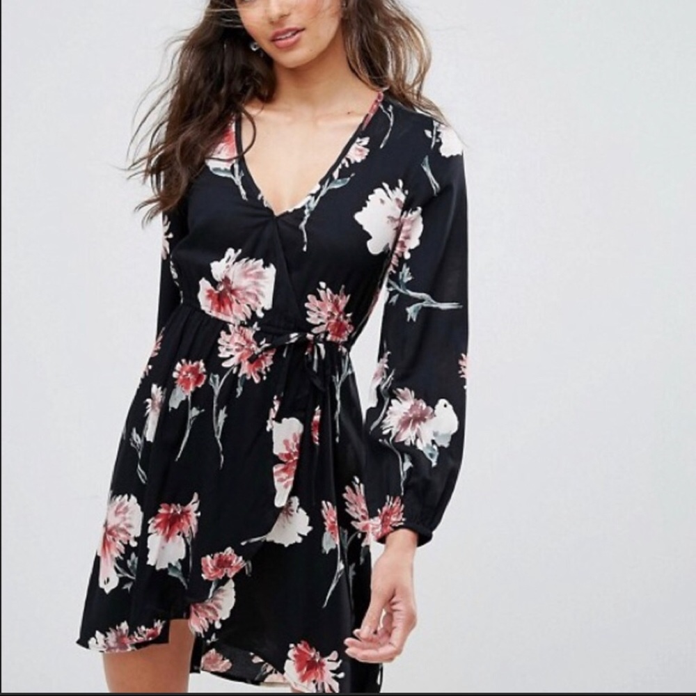 Band of Gypsies wrap floral boho crochet back dres